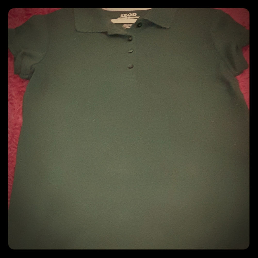 Green uniform polo shirt